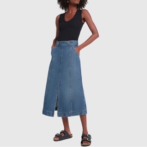 G. Label by Goop Amanda Rib Knit Bodysuit in Black - Picture 3 of 11